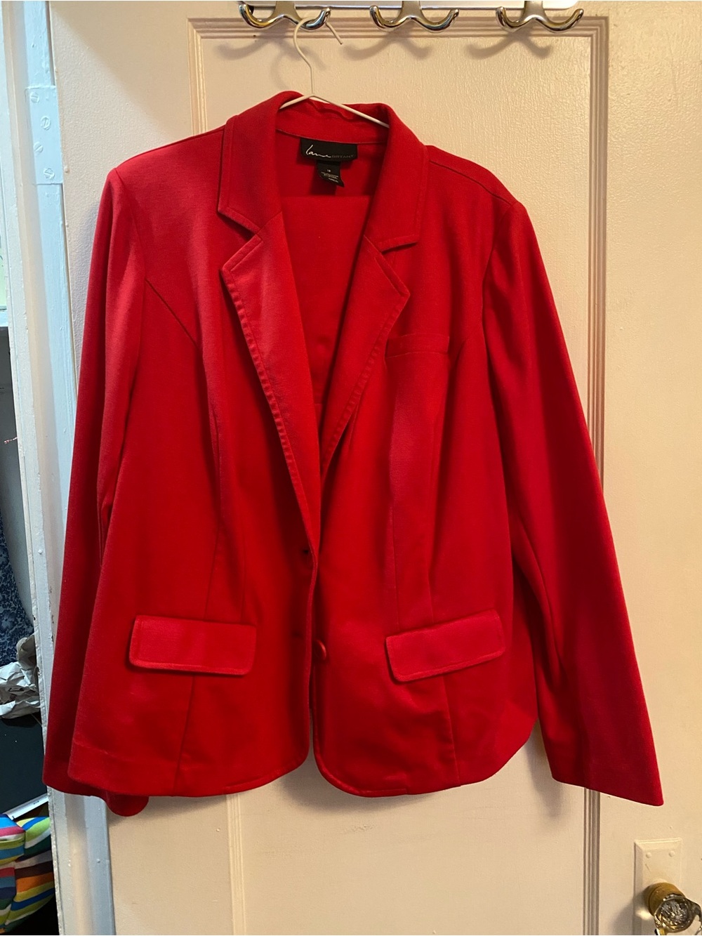 Lane Bryant Red Tailored Suit (blazer and skirt)